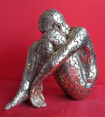 RABARAMA (1969-) - 'URUZ', 2011 Bronzo dorato lucido 23,5 x 15,5 x 25,5 cm...