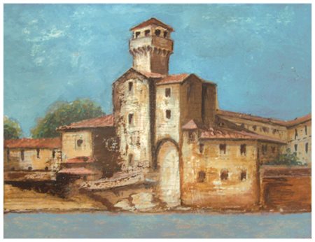 GINO BONFANTI Siena 1900 – Pisa 1958 Senza titolo Tempera su tavola 22 x...