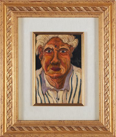 SERAFINI GIUSEPPE (1915 - 1987) Autoritratto. . Olio su tela . Cm 20,00 x...