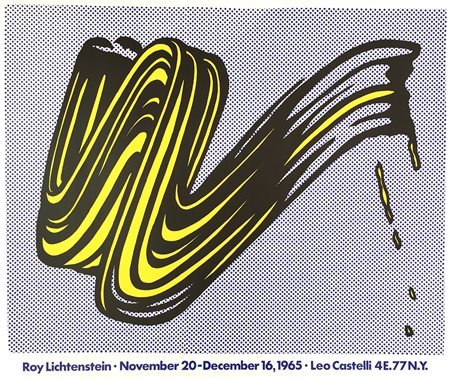 Lichtenstein Roy 64x76 litografia su carta manifesto firmato 1965 A/P