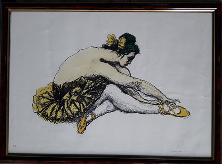 Francesco Messina "Ballerina" - Litografia su carta - P.A. - cm 50x70 -...