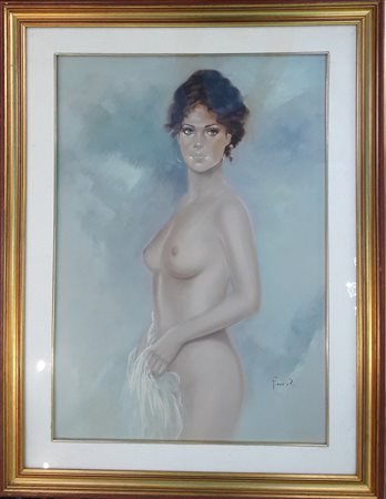 Raffaele Fiore "Nudo femminile" - Olio su tela - cm 70x50 - Firma...