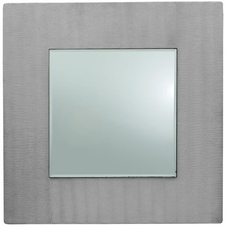 LORENZO BURCHIELLARO Uno specchio da parete, anni '70. Lastra di alluminio...