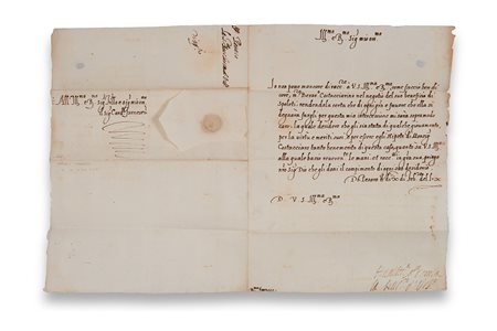 [FARNESE, Vittoria] -- Lettera su carta datata 10 febbraio 1559, Pesaro....