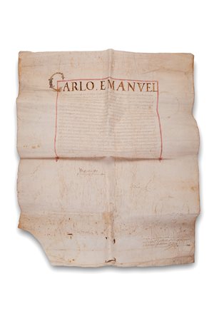 [SAVOIA, Carlo Emanuele I di (1562-1630)] -- Charta gratiosa di Carlo...