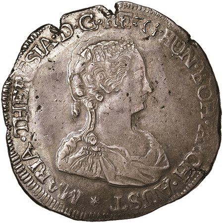 MILANO. Maria Teresa D'Asburgo (1740-1780). Filippo 1744. Crippa 2/C. MIR...