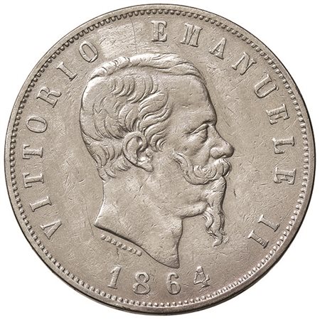 REGNO D'ITALIA. Vittorio Emanuele II (1861-1878). 5 lire 1864 Napoli. Pagani...