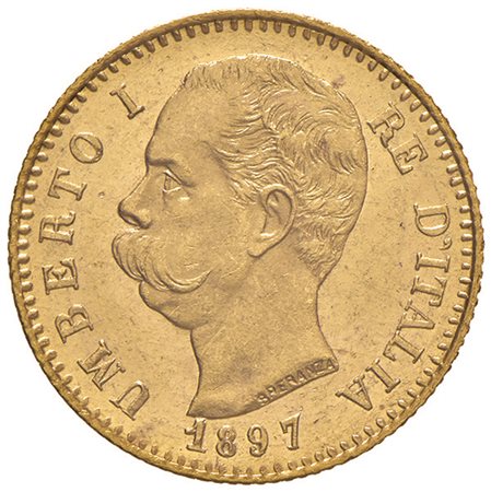 REGNO D'ITALIA. Umberto I (1879-1900). 20 lire 1897. Pagani 588. Oro. Raro....