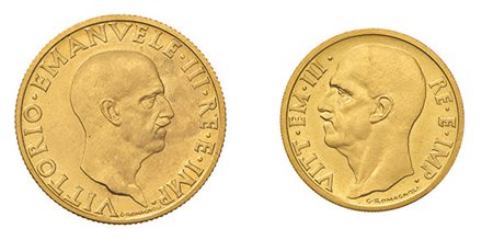 REGNO D'ITALIA. Vittorio Emanuele III (1900-1946). 100 e 50 lire 1936. Pagani...