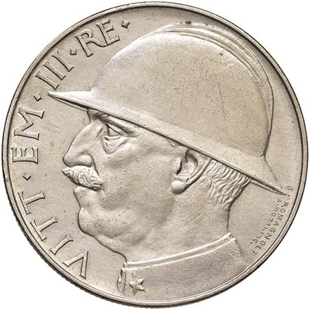 REGNO D'ITALIA. Vittorio Emanuele III (1900-1946). 20 lire 1928, Elmetto....