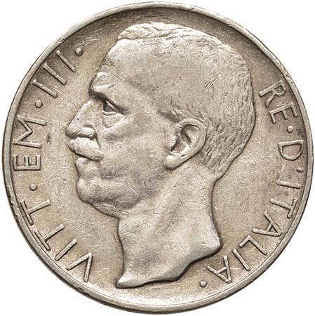 REGNO D'ITALIA. Vittorio Emanuele III (1900-1946). 10 lire 1928 due rosette....