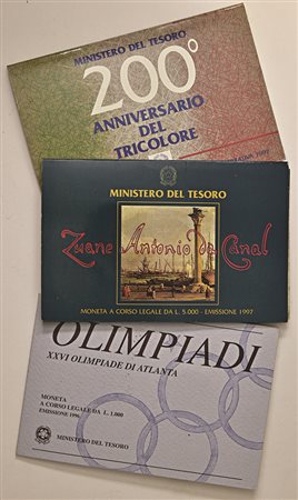 REPUBBLICA ITALIANA. Due album comprendenti le seguenti monete commemorative...