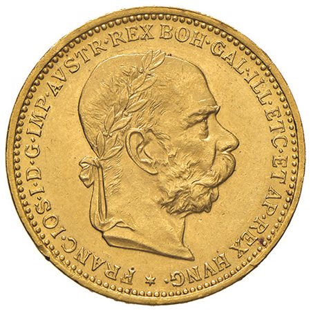 AUSTRIA Francesco Giuseppe 20 Corone 1896, in oro. Segnetti SPL