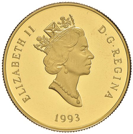 CANADA Elisabetta II. 100 dollari 1993. Oro. Proof, in astuccio.