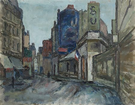Mario Vellani Marchi (Modena 1895 - Milano 1979) "Parigi. Rue St.Jacques" '53...