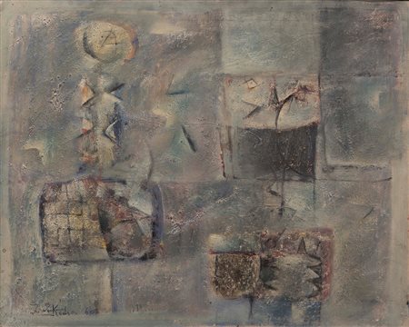 Ibrahim Kodra (1918-2006), Senza titolo, 1960 olio su tela, cm 80x100 firmato...