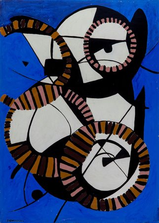 Galliano Mazzon (1896-1978), Rotazione cromatica, 1946 tempera su carta, cm...