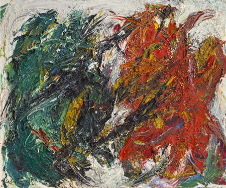 GER LATASTER (1920-2012) Le rouge et le vert, 1963 Olio su tela cm 95x115...