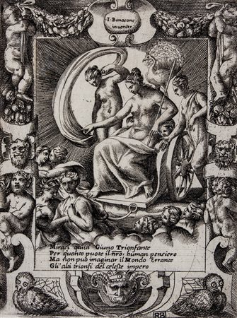 Giulio Bonasone,&nbsp;Il trionfo di Giunone.1568Acquaforte e bulino. mm...