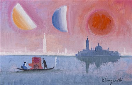 TRENTO LONGARETTI (1916-2017)Sole e luna sulla laguna - Viandanti a Venezia,...