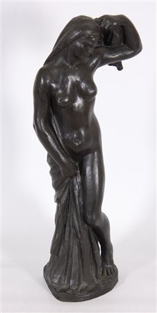 Saverio Gatto, Nudo di donna, Scultura in bronzo, cm. 46x12x19 Firma sulla base.
