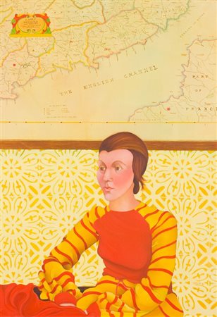 Paolo Giorgi, Intorno a Vermeer, 1971 Olio su tela, cm. 100x70 Firma in basso...