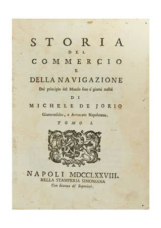 DE JORIO, Michele (1738-1806) - Storia del commercio e della navigazione dal...