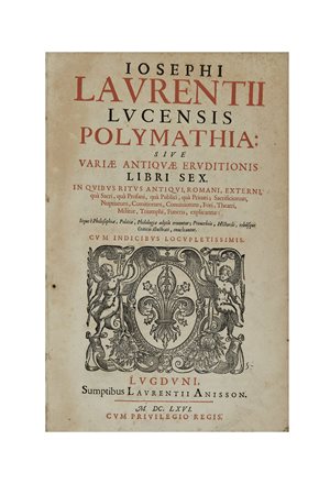 LAURENZI, Giuseppe (n.1583) - Polymathia: sive variae antiquae eruditionis...