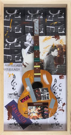 CHIARI GIUSEPPE (1926 - 2007) Chitarra. strumento su tavola. Cm 63,50 x...