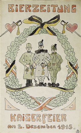 Georg Innerebner Bierzeitung des Gambrinusbundes Bozen 1912-16;6 illustrierte...