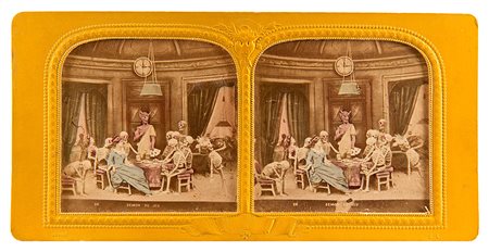 ANONIMO DI FINE XIX SECOLO Les diableries, Paris, anni 1860 14 stereoscopie...