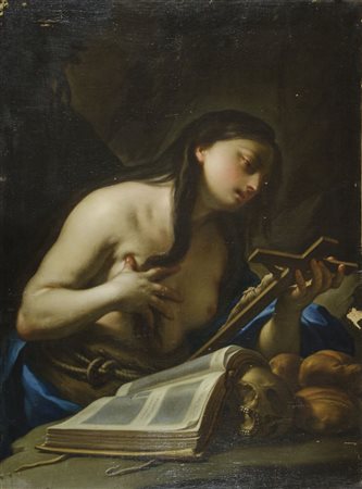 Francesco Trevisani 1656-1746 "Maddalena" cm. 100x74 - olio su tela foderata