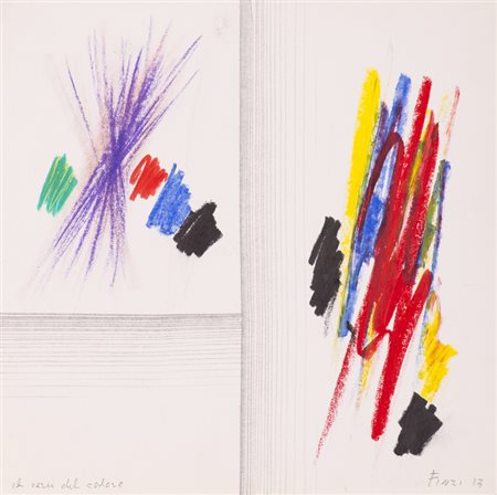 ENNIO FINZI (1931)Il verso del colore, 2013Tecnica mista su cartacm...