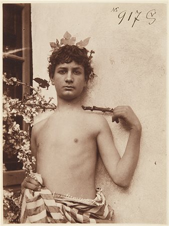 Wilhelm Von Gloeden (1856 - 1931)Ritratto di giovinetto 1900 ca.Stampa...