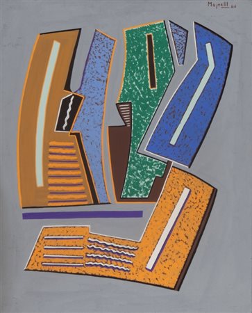 ALBERTO MAGNELLI (1888-1971) Composizione 1946tempera su cartone cm...