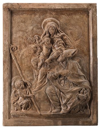 Arte dell'inizio del secolo XIX "Madonna con Bambino, San Nicola e San...