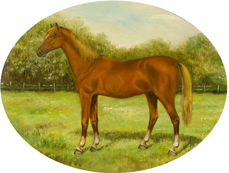 Pittore del '900 "Cavallo" cm. 30x40 - olio su tavola
