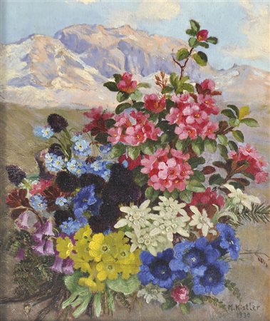 Maria Kistler (Cles, Nonstal/Val di Non 1884 – Innsbruck 1963) Alpenblumen...