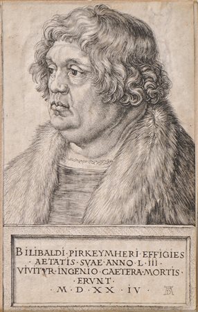 Albrecht Dürer Porträt Willibad Pirkheimer, 1524;Bilibaldi Pirkeymher...