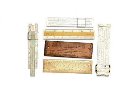 Lotto composto da sei misure in vari materiali-ENSix rulers of various materials