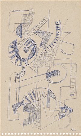 Gino Severini (Cortona 1883 - Parigi 1966)"Studio per 'Age Industriel'" 1960...