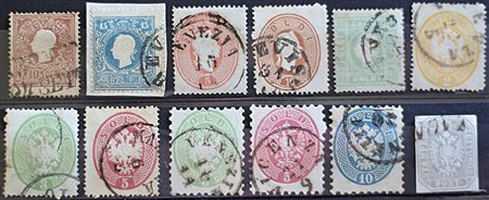 Lombardo Veneto 1850/65- Lotto di num. 24 francobolli, francobolli num....