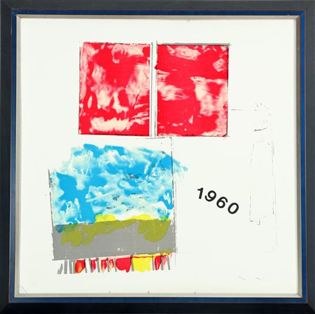 SCHIFANO MARIO (1934 - 1998) Millenovecentosessanta. Litografia. Cm 70,00 x...