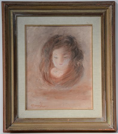 Bogani M. "Ritratto di ragazza" olio su tela (cm 44x34) firmato in basso a...