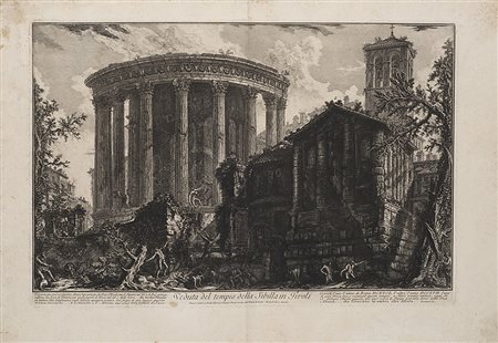 Giovanni Battista Piranesi (Mestre 1720 - Roma 1778)Veduta del tempio della...