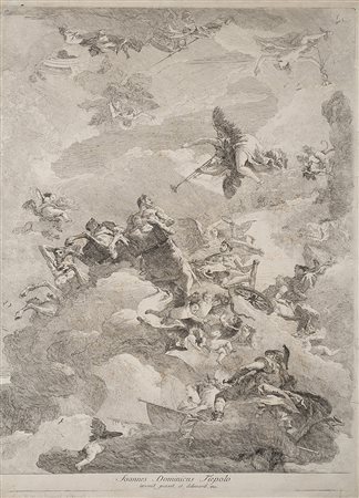 Giandomenico Tiepolo (Zianigo 1727 - Venezia 1804)Trionfo di ErcoleAcquaforte...