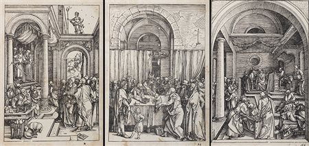 Lotto composto da tre xilografie di Albrecht Durer (Norimberga 1471-1528)...