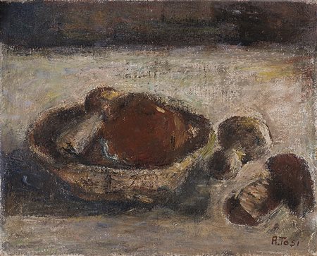 Arturo Tosi (Busto Arsizio 1871 - Milano 1956)"Natura morta" olio su telacm...