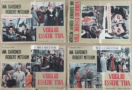 VOGLIO ESSERE TUA (1951) Lotto unico di n. 4 fotobuste, cm 50X70, film con...