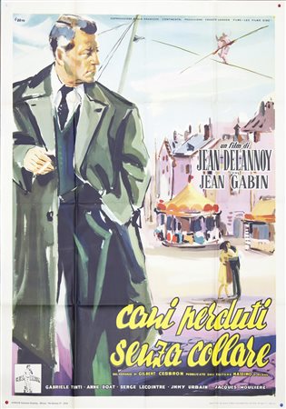 CANI PERDUTI SENZA COLLARE (1956) Manifesto, cm 140x100 film di Jean...
